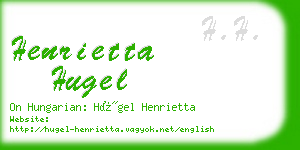 henrietta hugel business card